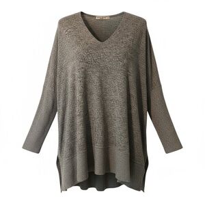 Chance or Fate Heather Gray Dolman Sleeve Tunic Top | Size XL